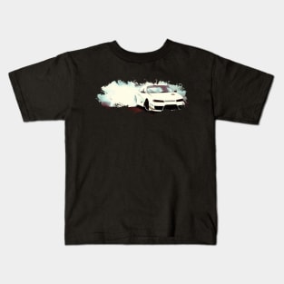 White Car Drift Kids T-Shirt